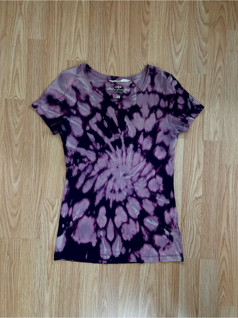 Vintage H&M Tie-Dye Short Sleeve Tee - Purple/Pink